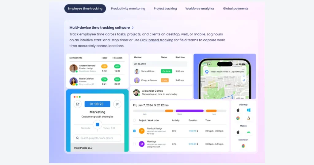 Hubstaff Features